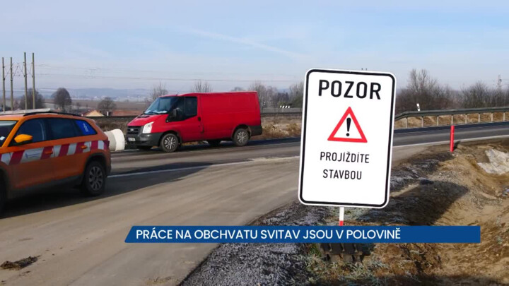 Práce na obchvatu Svitav jsou v polovině, první řidiči se po stavbě projedou koncem roku