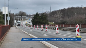 Oprava mostu na ulici Otakara Ševčíka v Brně, na řidiče čekají uzavírky, semafory i zúžení