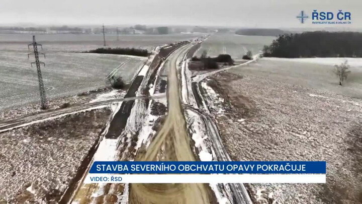 Stavba severního obchvatu Opavy pokračuje, brzy zmizí i omezení ve směru na Krnov