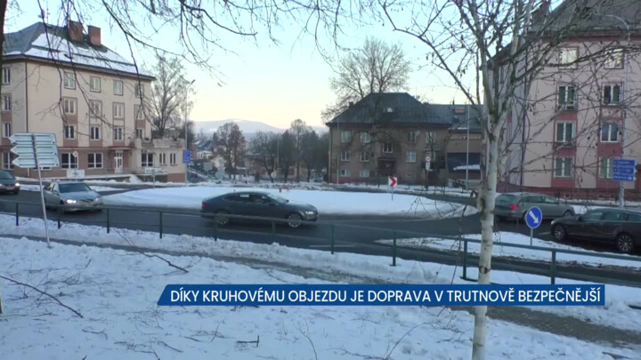 Díky kruhovému objezdu je doprava v Trutnově bezpečnější