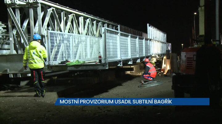 Na silnici I/36 u pardubických Doubravic bude dočasně sloužit nové mostní provizorium