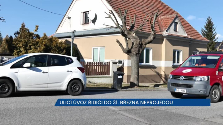 V ulici Úvoz v Třebíči probíhají přeložky inženýrských sítí, na místě je uzavírka
