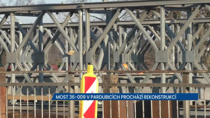 Most 36-009 v Pardubicích prochází rekonstrukcí, na silnici I/36 řidiče čekají komplikace
