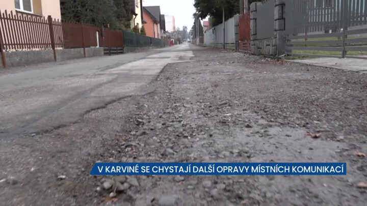 V Karviné se chystají další opravy místních komunikací a parkovišť
