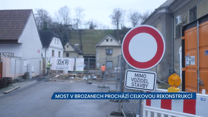 Most v Brozanech prochází celkovou rekonstrukcí, silnice III/2472 je neprůjezdná
