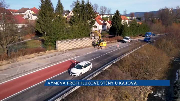 U Kájova musí řidiči počítat se zdržením, ŘSD tam vyměňuje protihlukovou stěnu.
