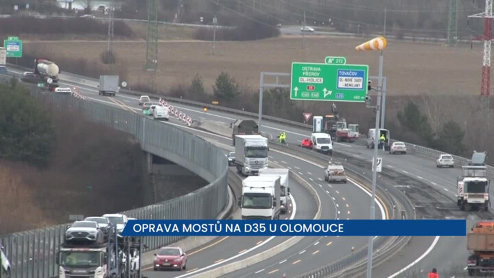Na D35 u Olomouce začala oprava mostů. Řidiči musí počítat se zúžením