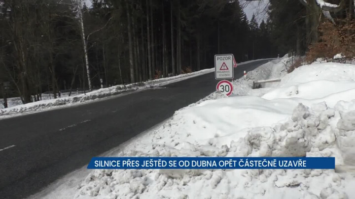 SIlnice na Ještěd se po zimě opět uzavře