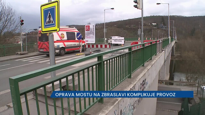Oprava mostu na Zbraslavi komplikuje provoz