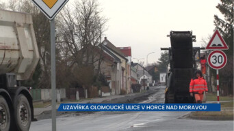 V Horce nad Moravou opravují Olomouckou ulici, na řidiče čeká omezení