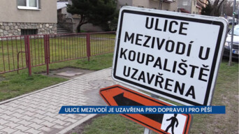 Ulice Mezivodí v Kyjově je uzavřena pro dopravu i pro pěší, uzavírka potrvá do června