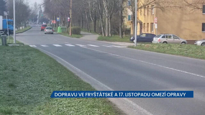 Dopravu ve Fryštátské a 17. listopadu v Havířově omezí opravy