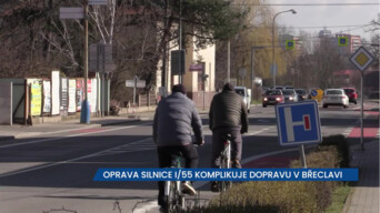 Oprava silnice I/55 komplikuje dopravu v Břeclavi