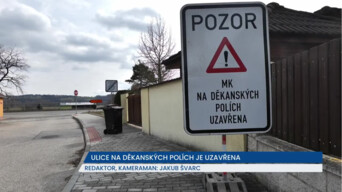 V ulici Na Děkanských polích platí uzavírka, řidiči neprojedou, silnice byla v havarijním stavu
