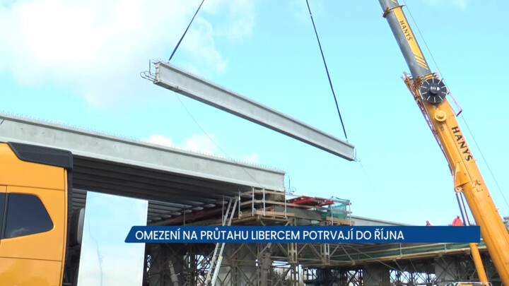 Na průtahu Libercem staví nový most, řidiči musí počítat s dopravními omezeními