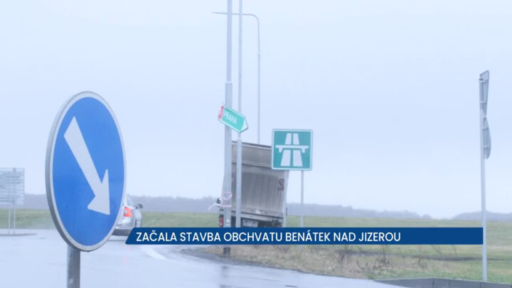 Začala stavba obchvatu Benátek nad Jizerou, řidiči nákladních aut nebudou muset zajíždět do města