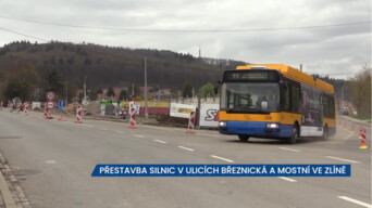Ve Zlíně se staví nové dopravní napojení ve směru na Uherské Hradiště, situace pro řidiče je komplikovaná