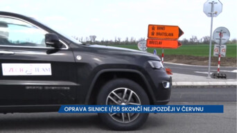 Oprava silnice I/55 mezi Břeclaví a Moravskou Novou Vsí skončí nejpozději v červnu, řidiči musí místo objíždět