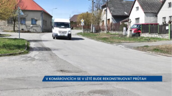 Rekonstrukce průtahu Komárovic se blíží, průjezd bude zakázán