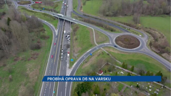 Na D6 z Karlových Varů ve směru na Sokolov probíhá oprava, na řidiče čeká omezení
