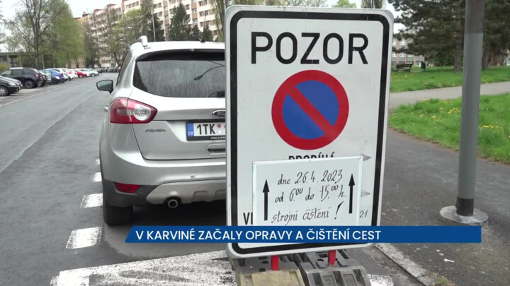 V Karviné přibudou dočasně zákazové značky, začalo blokové čištění