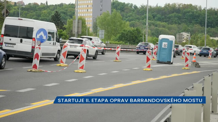 Startuje II. etapa oprav Barrandovského mostu