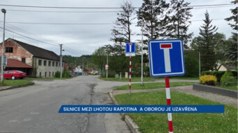 Spojovací silnice mezi Lhotou Rapotinou a Oborou je uzavřena