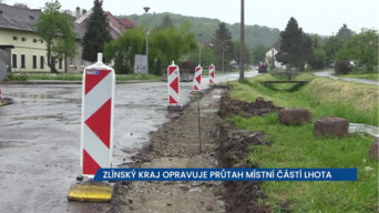 Zlínský kraj opravuje průtah místní částí Pačlavice-Lhota