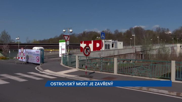 Ostrovský most v Karlových Varech je zavřený