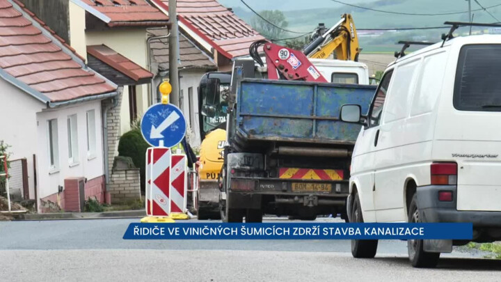 Ve Viničných Šumicích zdrží řidiče práce na silnici