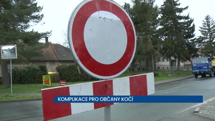 Silnice I/17 vedoucí z Chrudimi přes obec Kočí je na tři měsíce úplně uzavřená