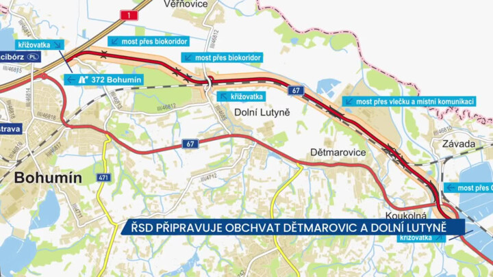 ŘSD připravuje obchvat Dětmarovic a Dolní Lutyně
