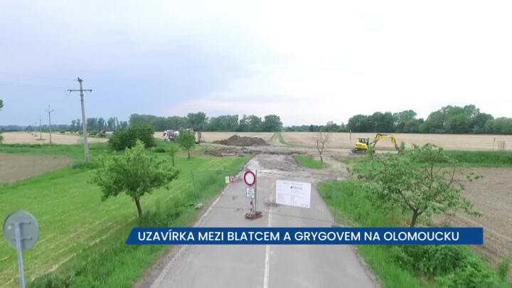 Uzavírka III/4353 mezi Blatcem a Grygovem na Olomoucku, na řidiče čekají objížďky