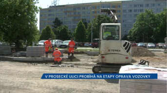V Prosecké ulici na Praze 9 probíhá na etapy oprava vozovky