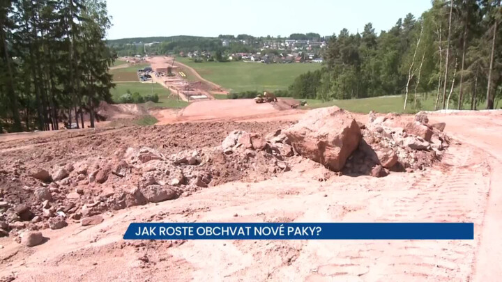 Výstavba obchvatu Nové Paky je v plném proudu, první řidiči projedou v létě 2025