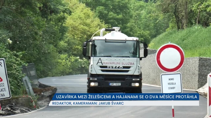 Stavba mezi Želešicemi a Hajanami se o dva měsíce protáhla, uzavírka stále platí