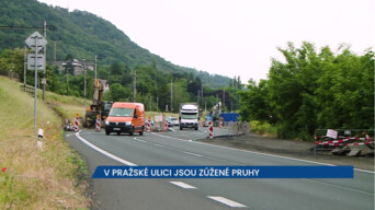 V Pražské ulici v Ústí n. Labem jsou zúžené pruhy, práce budou probíhat celé prázdniny, dejte na místě pozor