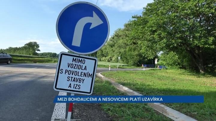 Mezi Bohdalicemi a Nesovicemi platí uzavírka, řidiči si zajedou