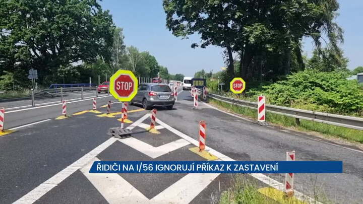 Řidiči na I/56 u Bašky ignorují příkaz k zastavení