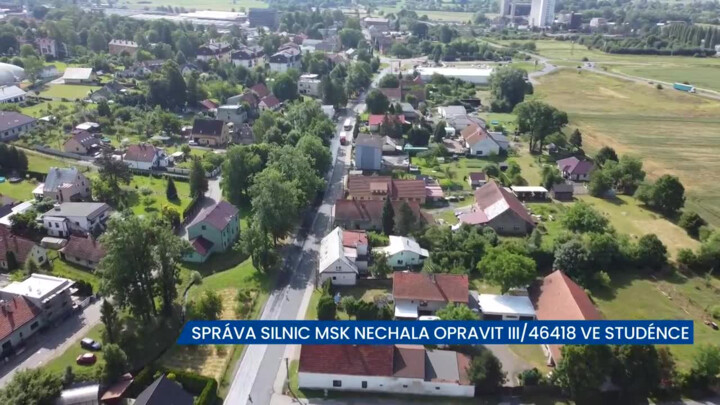 Správa silnic MSK nechala opravit III/46418 ve Studénce, mezi svátky bude uzavřen kruhový objezd