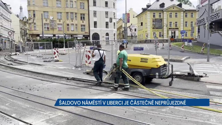 Část horního centra Liberce je přes svátky neprůjezdná