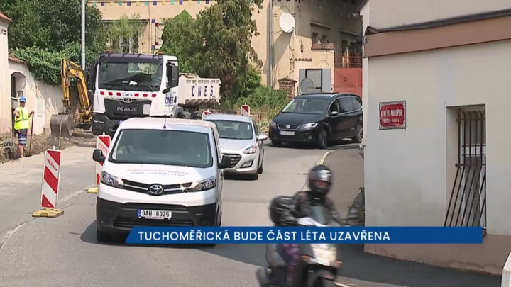 Tuchoměřická ulice v Praze-Nebušicích bude od konce července zcela uzavřena