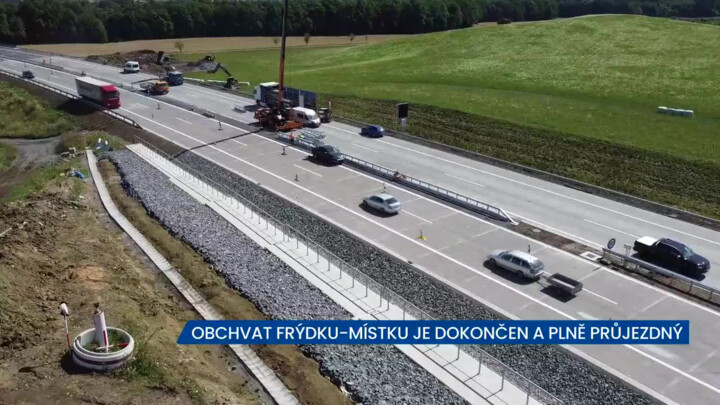Obchvat Frýdku-Místku je dokončen a plně průjezdný