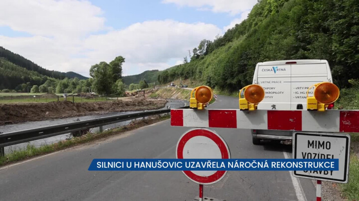 Silnici u Hanušovic uzavřela náročná rekonstrukce