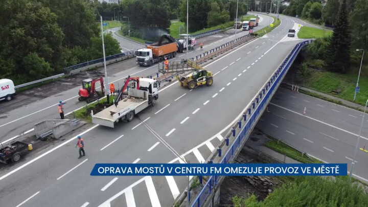 Oprava mostů v centru Frýdku-Místku omezuje provoz ve městě, generální oprava byla nezbytná
