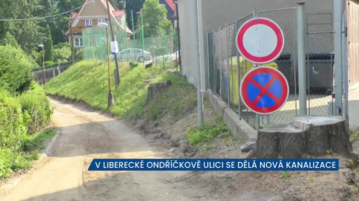 Ondříčkova ulice v Liberci je obousměrně kompletně uzavřená