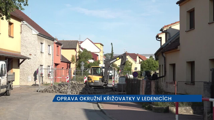 Oprava křižovatky v Ledenicích potrvá do konce roku