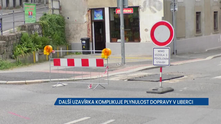 Uzavírka v Liberci omezila provoz v centru města