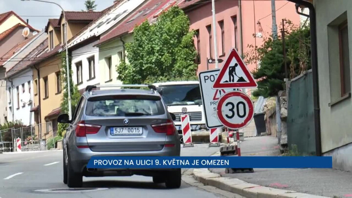 Provoz na ulici 9. května v Třebíči je omezen do 10. září