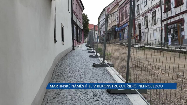 Martinským náměstím v Třebíči řidiči neprojedou